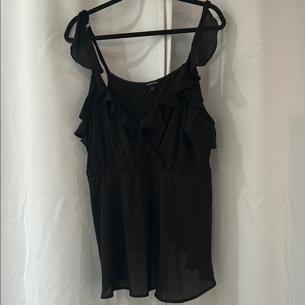 Elegant Black Ruffle Torrid Top